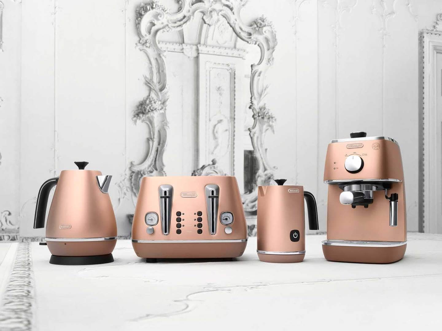 DeLonghi Distinta Copper Kitchen Appliances are Amazing TLC Interiors